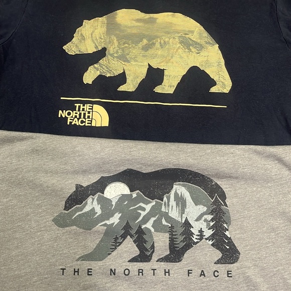 The North Face Bear Shirt Set (2) Short/Long- Size Small - Picture 3 of 7